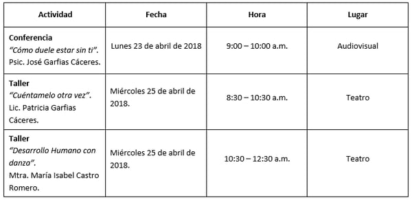 TABLA FERIA